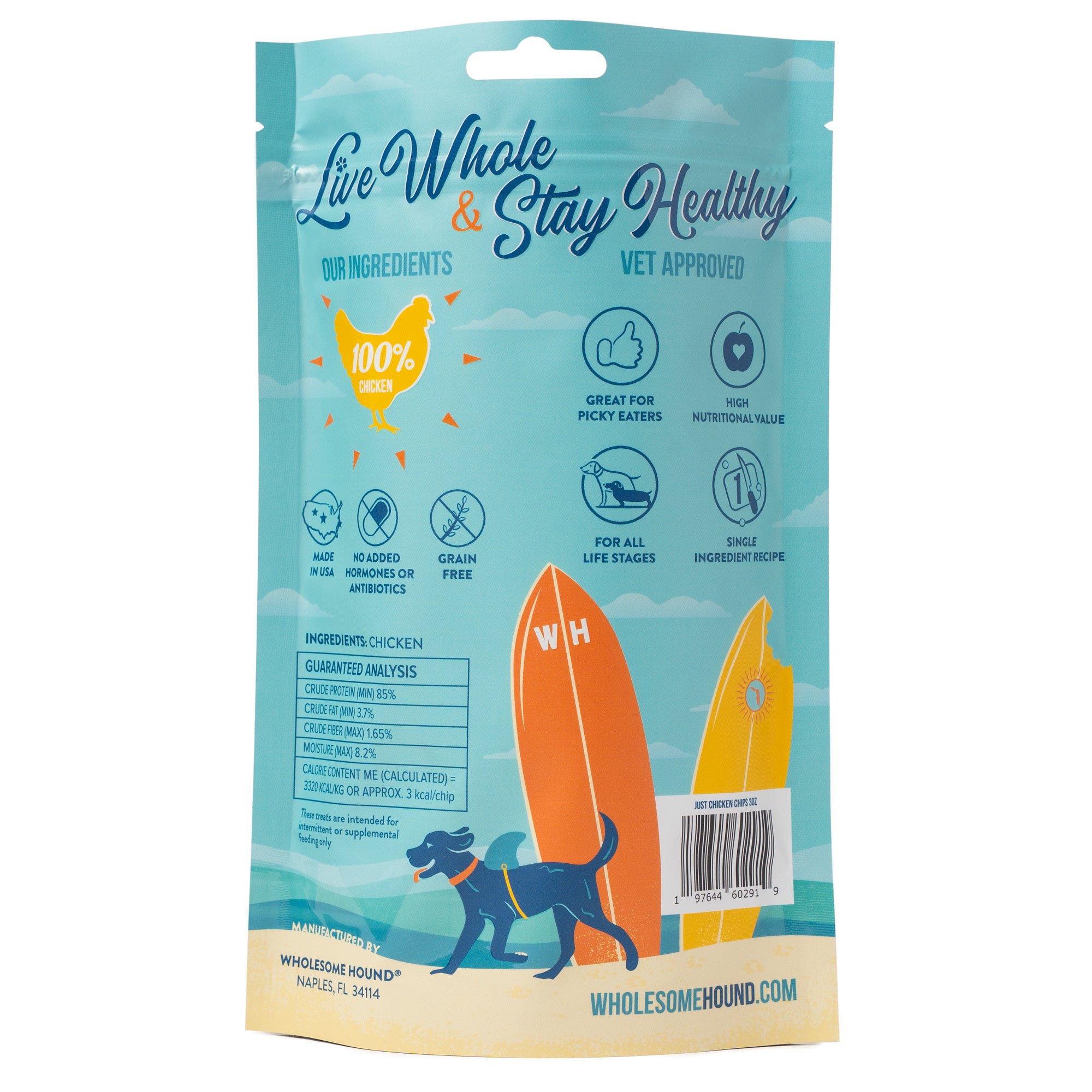 Just Chicken Chips 3oz – Wholesome Hound