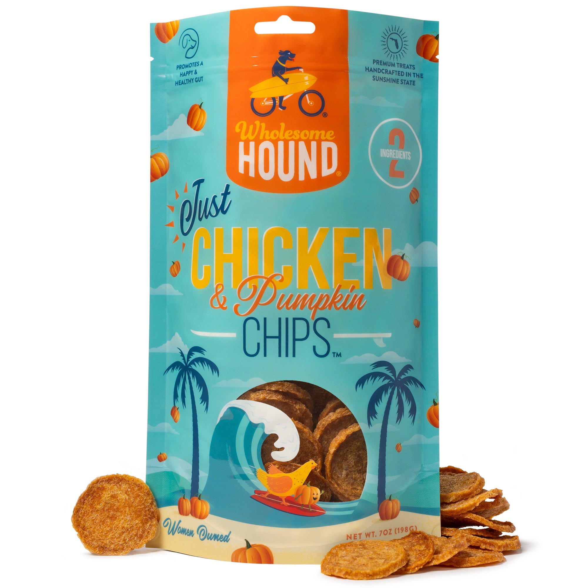 Just Chicken & Pumpkin Chips 7oz – Wholesome Hound
