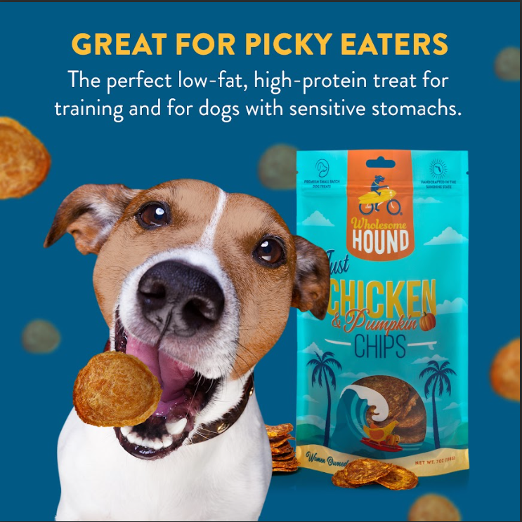 Just Chicken & Pumpkin Chips 7oz – Wholesome Hound Just Chicken & Pumpkin Chips 7oz – Wholesome Hound